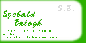 szebald balogh business card